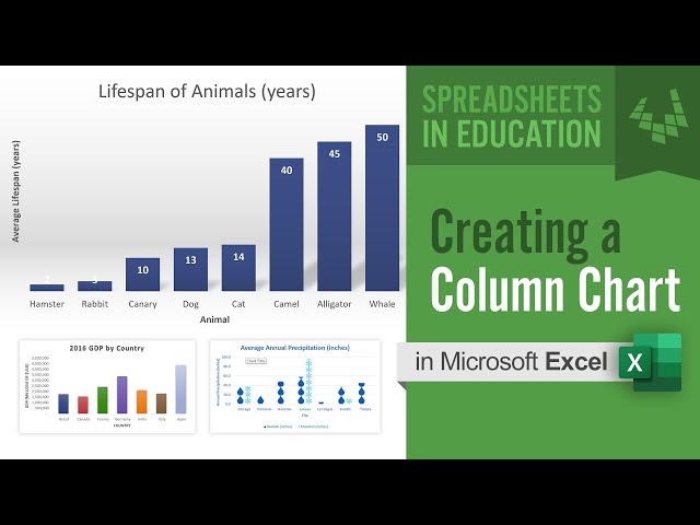 Creating a Column Chart or Bar Chart in Excel