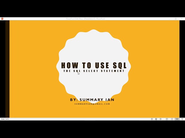 SQL Server tutorial - SQL Select Statement