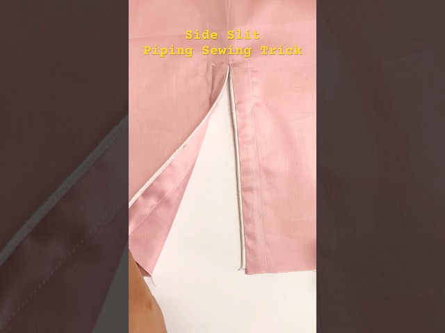 Sew Side Slits Like a Pro – Piping Hack Included! 💡 #sewing #sewinghacks