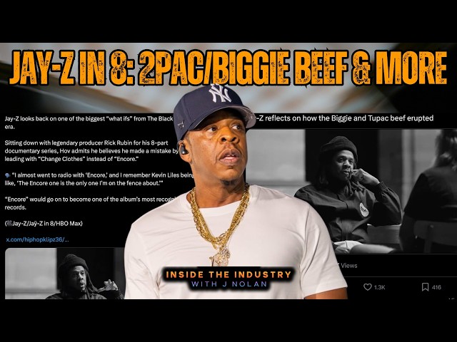 Jay-Z in 8: Reflecting on 2Pac & Biggie Beef + Mistakes on Black Album