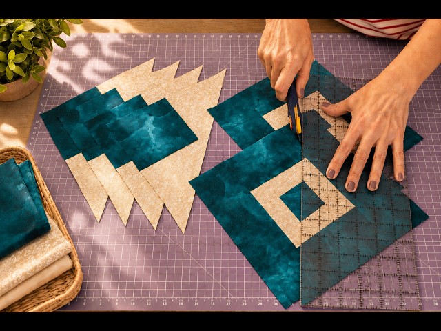 Just 2 Colors and One Clever Cut Create This Stunning Quilt Block!