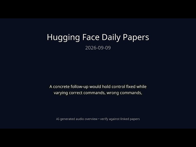 Hugging Face Daily Papers — 2026-09-09