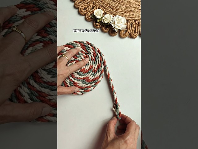 DIY Macrame Coaster Tutorial #macrame #shorts