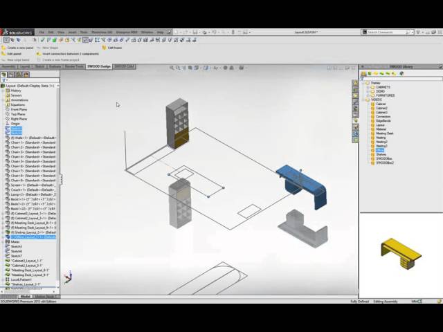 Layout Functionality in SWOOD for SolidWorks