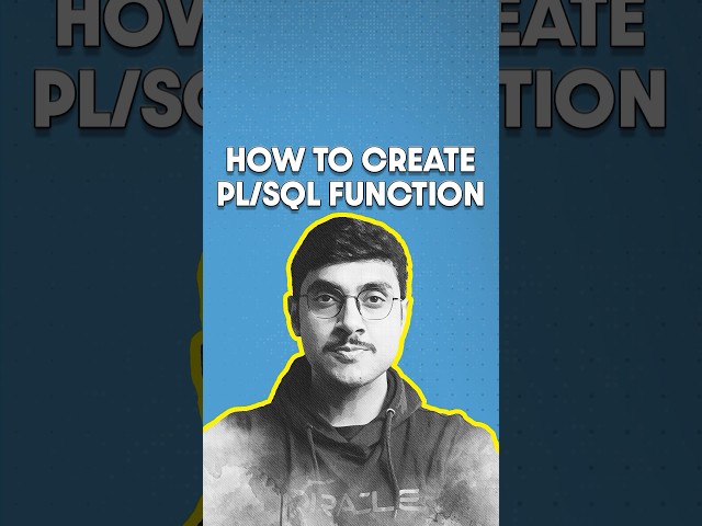 How to CREATE FUNCTION in PL/SQL | Oracle Programming #sqltutorial