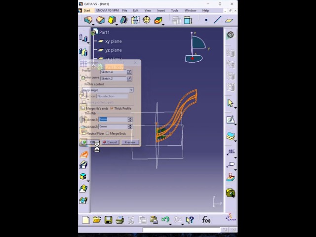 RIB (Sweep) Duct Design in CATIA V5 | Pro CAD Trick 🔥