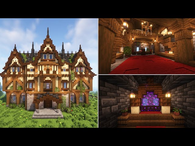 Minecraft | Big Medieval Mansion | Interior Tutorial