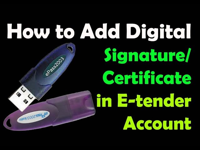 How to Add Digital Signature/Certificate in E-tender Account l But2WHY