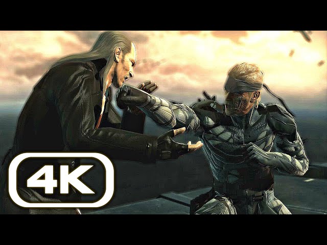 Solid Snake vs. Liquid Ocelot Boss Fight Scene 4K ULTRA HD (Metal Gear Solid 4)
