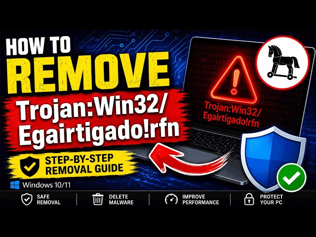 How to Remove Trojan:Win32/Egairtigado!rfn Virus (Windows 10/11)