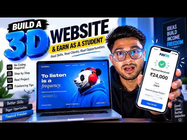 I Built a 3D Website as a Student — Could I Sell It for ₹24,000+?