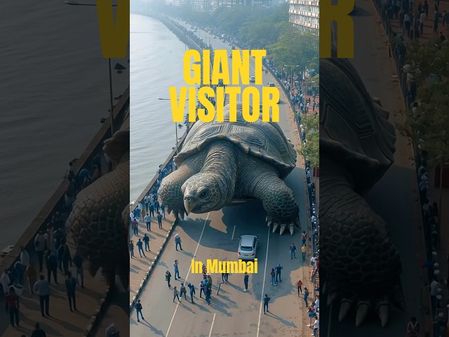 Giant visitor in Navi Mumbai #mumbai #india #mystery #turtle #incredibleindia in#strangecreatures