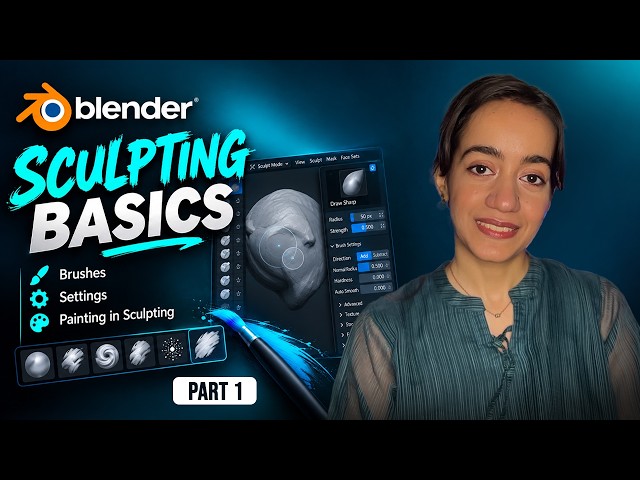Sculpting in Blender Part 1 | Brushes, Settings & Painting Explained