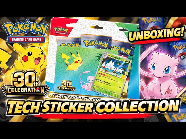 Opening the Pokémon 30th Anniversary Tech Sticker Collection! ⚡🎉