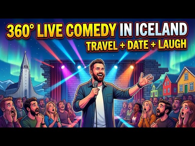 🇮🇸 360° Live Stream Standup Comedy in Reykjavik, Iceland