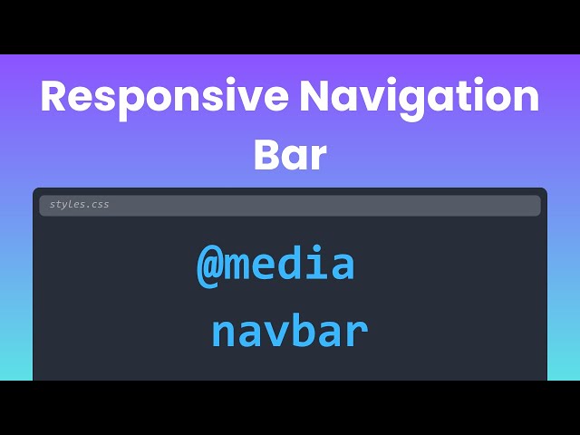 Build a simple responsive navbar using css media queries! 🔥🔥🔥