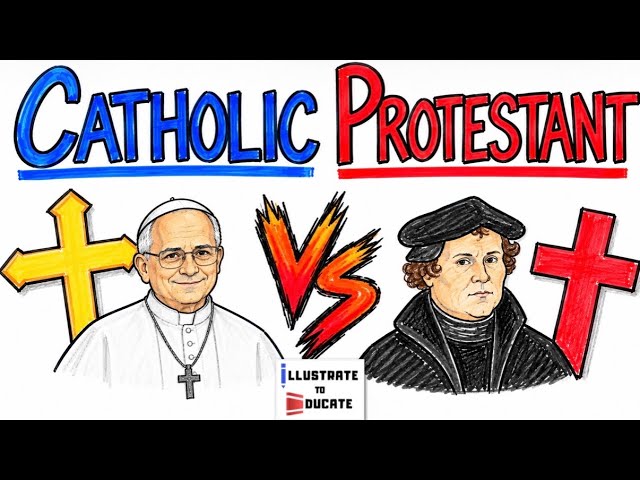 Christian Denominations Explained Catholics Vs Protestants - Catholicism and Protestantism explained