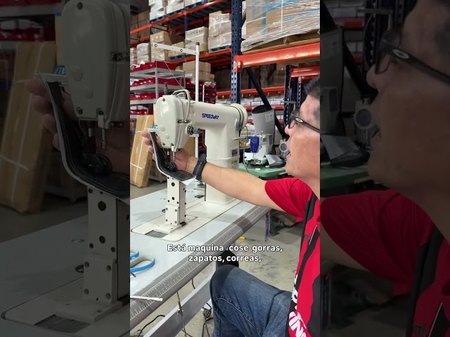 Speedway 810 post-bed sewing machine! Ideal for sewing caps, patches, shoes, bags, and wallets!!