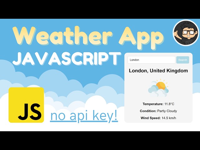 Build a Weather App with Javascript HTML CSS