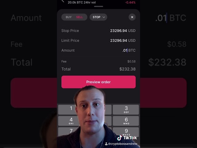 How to set Stop Loss on Coinbase Pro!