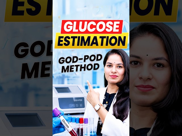 RRB Lab Technician PYQ: Glucose Estimation by GOD-POD Method #shorts