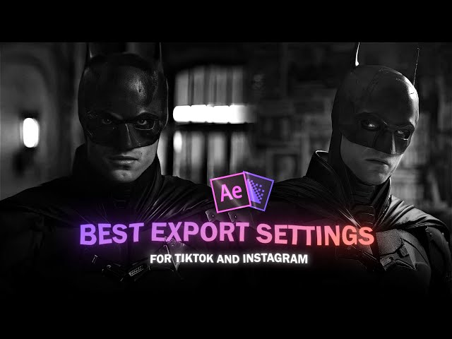 Good Quality Render Settings ; After Effects/Media encoder