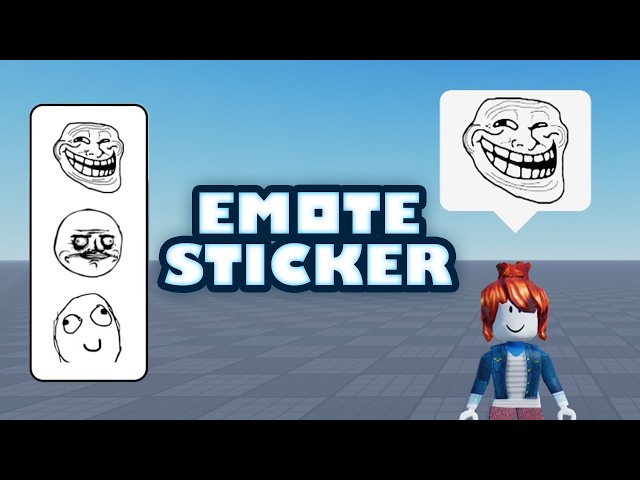 Roblox studio tutorial : How to make an emote sticker system