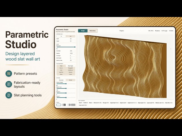 Parametric Studio - Web based Parametric CNC creation tool