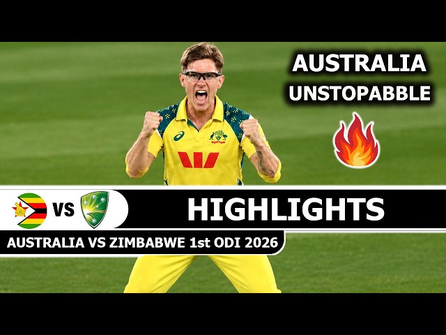 AUS vs ZIM 1st ODI Match Highlights 2026 | Australia vs Zimbabwe