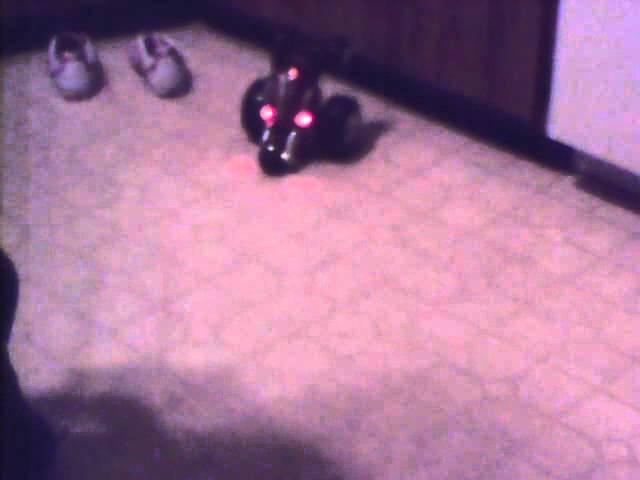my sister driving a remot cuntrole car