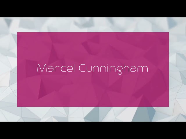 Marcel Cunningham - appearance
