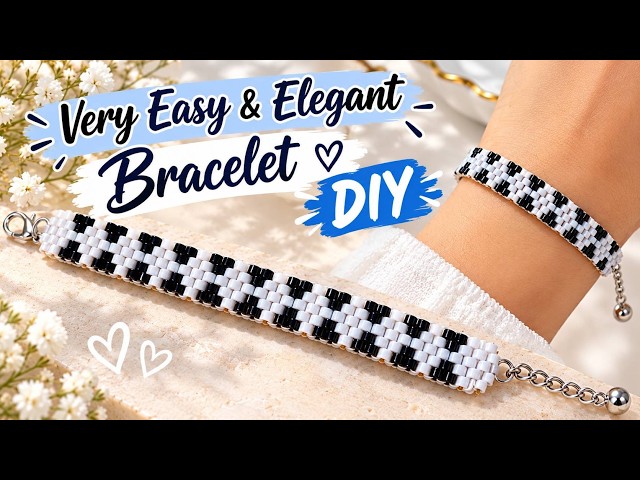 Make This Beautiful & Elegant Beaded Bracelet Easily ✨ | Brick Stitch DIY Step-by-Step Tutorial