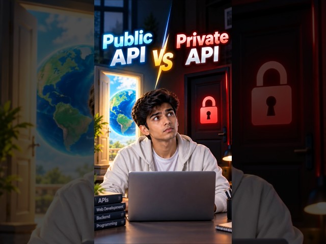 Public vs Private APIs Explained 🔐 | API Basics for Beginners #shorts #telugu #apitoken #Programming