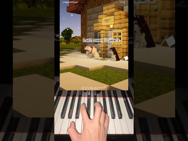 Sad minecraft movie #piano #7weeks #minecraft #sadsong #pianotutorial #pianocover