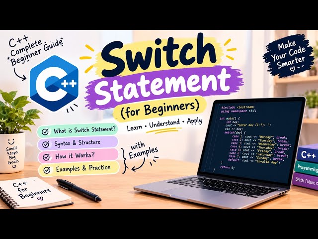 C++ Switch Statement Explained | Syntax, Cases & Break | For Beginners