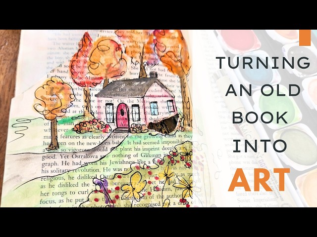 Day 3 of 7 Turning an Old Book Into an Art Journal for 7 Days