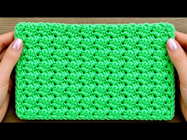 1 ROW! The prettiest baby blanket crochet pattern ever! Crochet Stitch You've NEVER Seen Before!