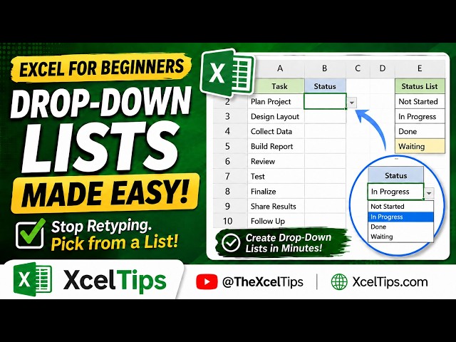 Excel Drop-Down Lists for Beginners - Create, Edit and Remove Them