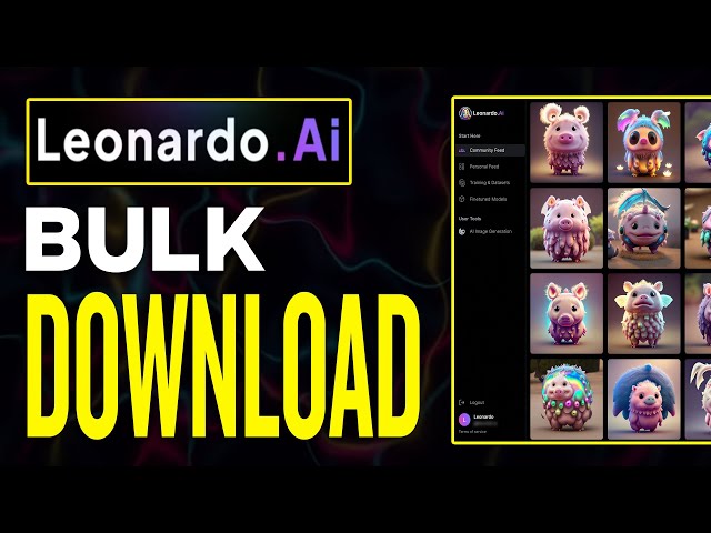 How To DOWNLOAD BULK Ai Art Images On Leonardo AI