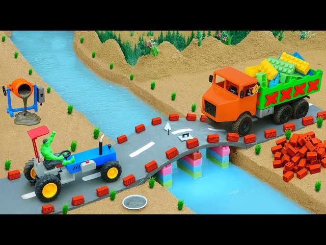 DIY truck science project: Building a concrete structure using colorful logo-shaped blocks