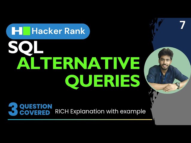 7) SQL | Hackerrank sql questions | sql tutorial | sql full course | sql tutorial for beginners