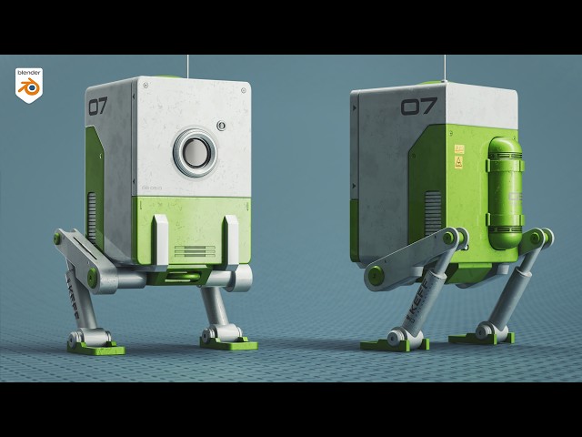Texturing and Rendering a Hard Surface Robot in Blender — Full Workflow