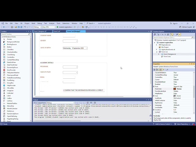 CREATING A REGISTRATION FORM