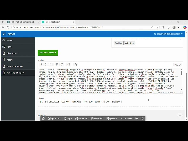 Oracle APEX Drag & Drop Report Builder | Dynamic Template Designer with SQL (2025)