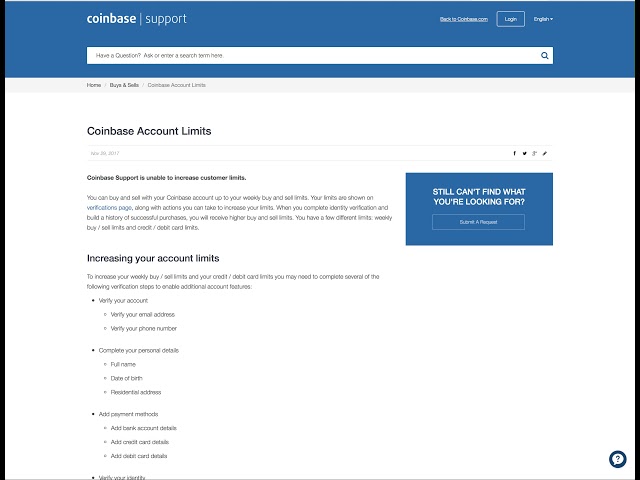 How to Increase Coinbase Limit Update