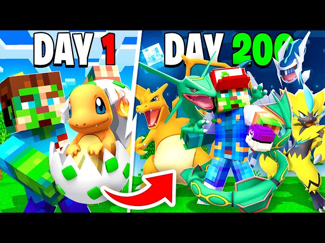 I Spent 200 DAYS in Minecraft Pixelmon!