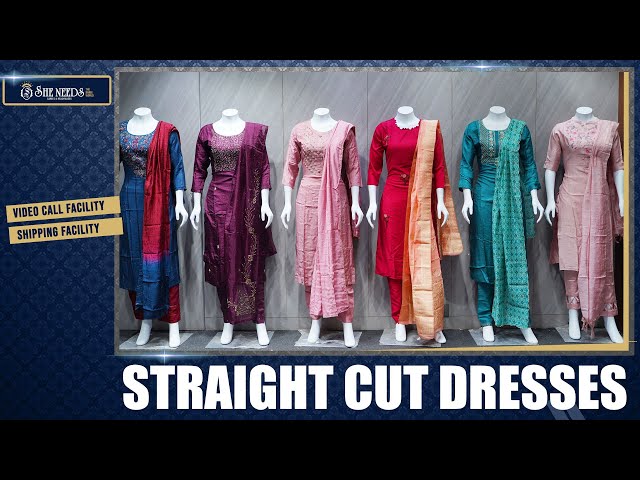 Straightcut PartyWear Dresses | She Needs Saree World