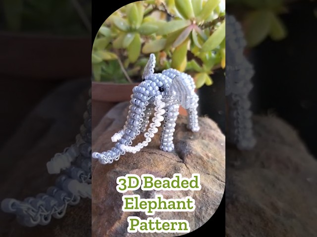 3D Beaded Elephant #beading #beadingtutorial