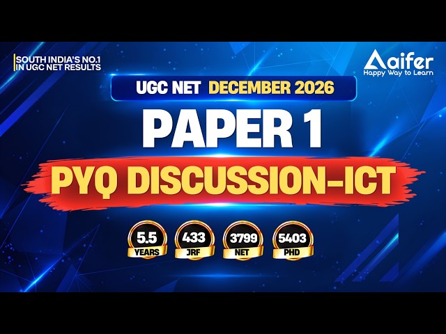 UGC NET PAPER 1 | PYQ DISCUSSION - ICT | DECEMBER 2026