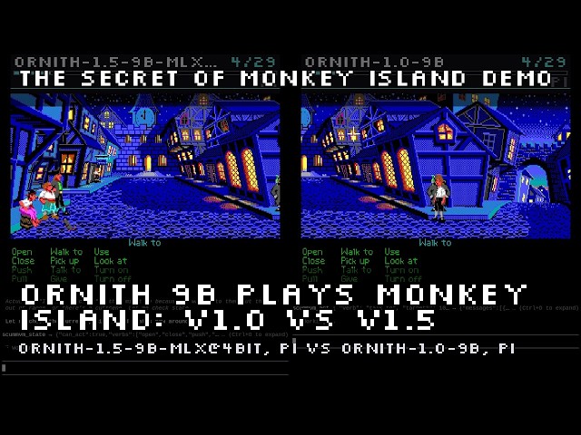 AI Agents Race Through Monkey Island: Ornith 1.5 vs Ornith 1.0